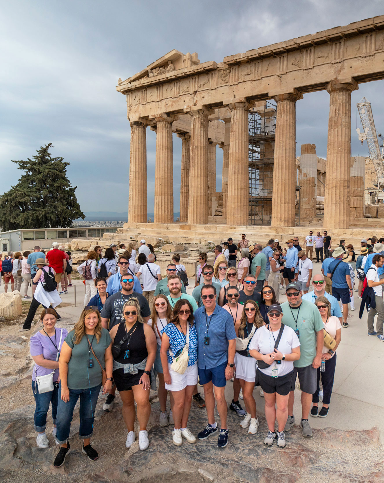 Group touring the Acropolis in Athens during an incentive trip