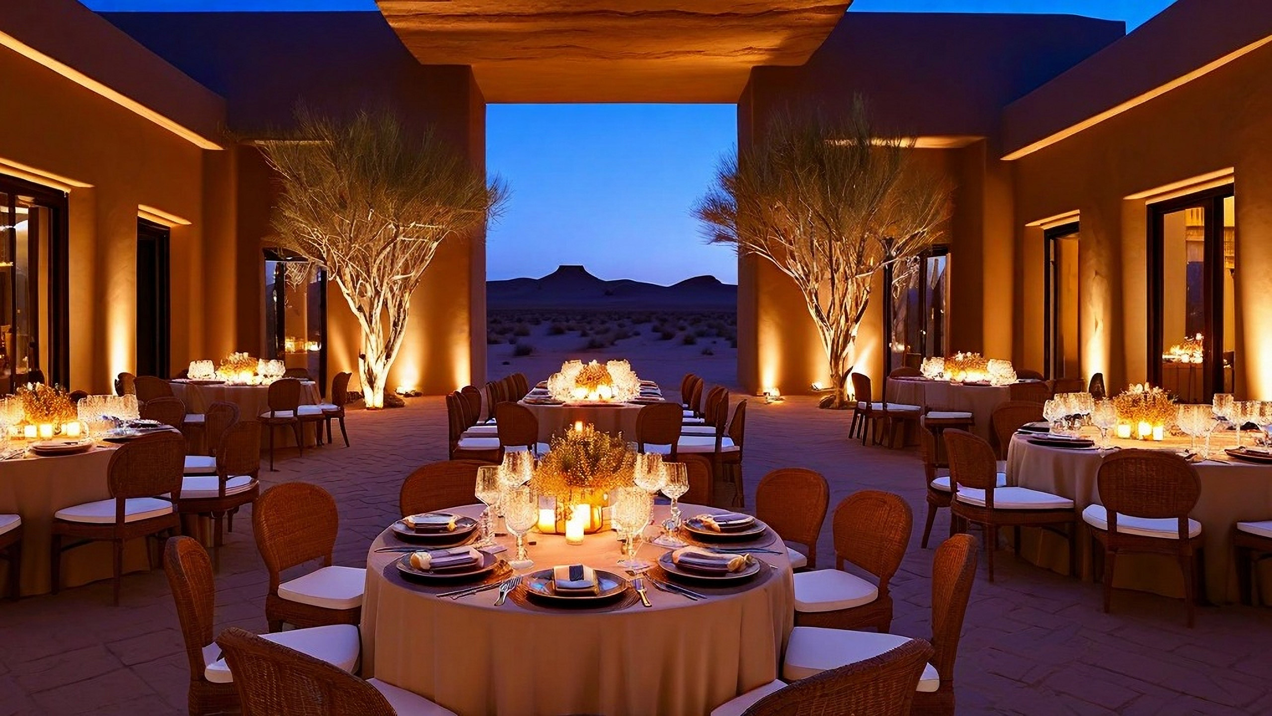 Cocktail reception in a decorated event venue